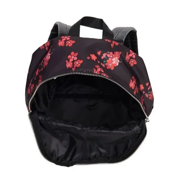 Madden Girl Mini Backpack & Pouch Bag, Lightweight, Black Red Floral, NWT - Picture 4 of 14
